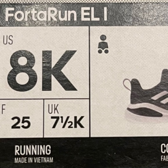 adidas Kids' Preschool FortaRun Running Shoes, size 9K, Color Black - Picture 7 of 7